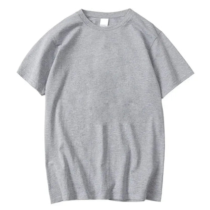 Summer Casual Men's T-Shirt Solid Color Soft and Loose Round Neck Top for Men Loose Soft Cool Cotton Mal… - product view 5