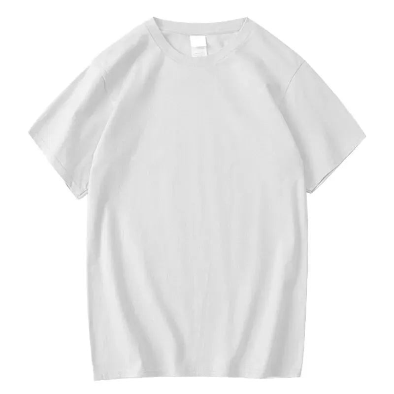 Summer Casual Men's T-Shirt Solid Color Soft and Loose Round Neck Top for Men Loose Soft Cool Cotton Mal… - product view 4