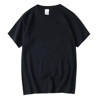 Summer Casual Men's T-Shirt Solid Color Soft and Loose Round Neck Top for Men Loose Soft Cool Cotton Mal… - product view 3