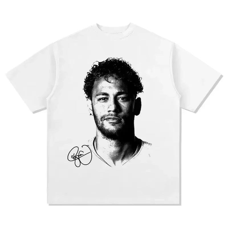 Short Sleeved Round Neck Y2k Tshirt Men Clothing New in Top & Tees Mens T-Shirt Camisetas Neymar Neymarj…